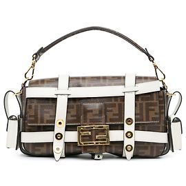 Sac à main Fendi en toile glacée marron Zucca Marron