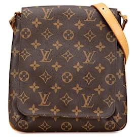 Louis Vuitton-Louis Vuitton Brown Monogram Musette Salsa Short Strap-Brown