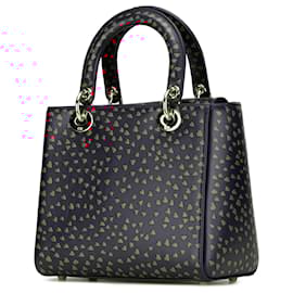 Dior-Dior Blue Medium Calfskin I Love Paris Lady Dior-Blue,Navy blue