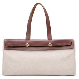 Hermès Brown Herbag Cabas MM Brown Beige Other