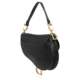 Dior-Dior Black Grained Calfskin Saddle Bag-Black