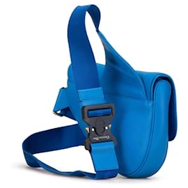 Dior-Dior Blue Leather Saddle Crossbody-Blue