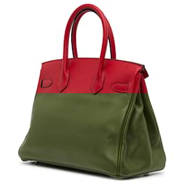 Hermès-Hermès Red Swift Birkin Tressage de Cuir 30-Red