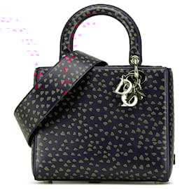 Dior-Dior Blue Medium Calfskin I Love Paris Lady Dior-Blue,Navy blue