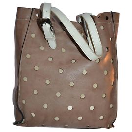 bolsa de ombro de couro Moschino Cheap And Chic marrom Marrom