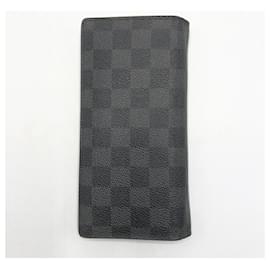 Louis Vuitton-Louis Vuitton Damier Black Long Wallet-Black