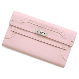 Hermès-Portefeuille Long Hermes en Rose Sakura-Rose