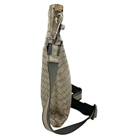 Bottega Veneta-Bottega Veneta Khaki Leather Shoulder Bag-Khaki
