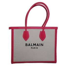 Sac cabas Balmain Rose Blanc cassé