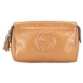 Kleine Disco-Tasche mit Quaste Interlocking G von Gucci Soho Braun