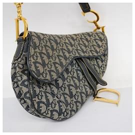 Christian Dior-Christian Dior Trotter Saddle Bag-Navy blue
