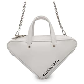 Balenciaga-Balenciaga Handbag Triangle Duffle XS-White