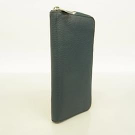 Louis Vuitton-Louis Vuitton Long Wallet Taurillon Zippy Vertical M58823-Navy blue