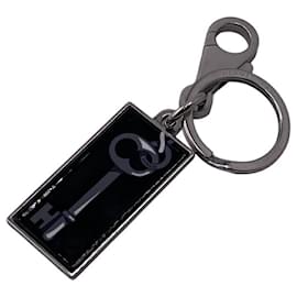Hermès-Hermes Illusion Keychain Wallet-Black,Silvery