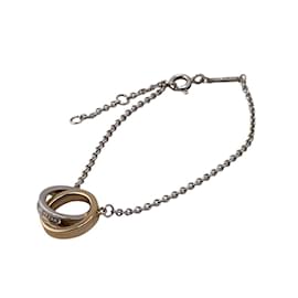 Tiffany & Co-Pulseira charm em círculo entrelaçado Tiffany & Co.-Prata,Dourado