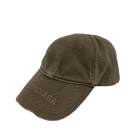 Gorra Distressed Balenciaga en Verde Caqui Verde Caqui