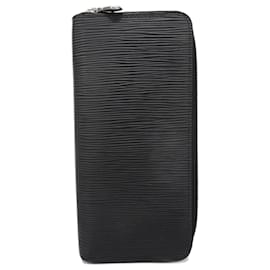 Louis Vuitton-Louis Vuitton Long Wallet Epi Zippy Vertical M60965 Noir-Black