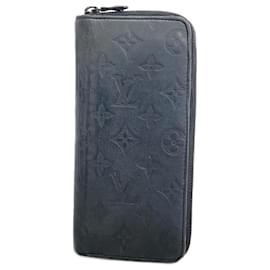 Louis Vuitton-Louis Vuitton Long Wallet Monogram Shadow Zippy Vertical-Black