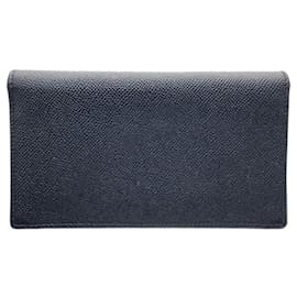 Bulgari-Bvlgari Black Leather Long Wallet-Black