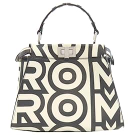 Fendi-Fendi Peekaboo Marc Jacobs Collaboration Handbag-Black,White