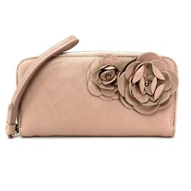 Jimmy Choo Beige Leather Long Wallet Beige