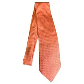 Hermès-orange hermes tie-Orange
