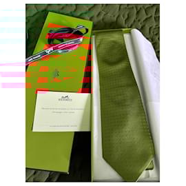 Hermès-orange hermes tie-Orange