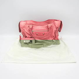 Balenciaga-Balenciaga Giant City 281770 Leather Handbag-Pink