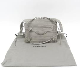 Balenciaga-Balenciaga Gray Leather Shoulder Bag-Brown