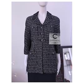 Chanel-Chanel Paris / Monaco CC Buttons Lesage Tweed Jacket 34 FR-Black