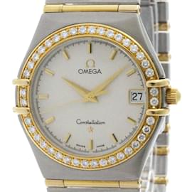 Omega-Omega Constellation Diamond 18K Gold Steel Men's Watch-Other
