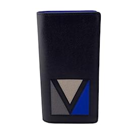 Louis Vuitton-Louis Vuitton Portefeuille Brazza Long Wallet-Black,Blue
