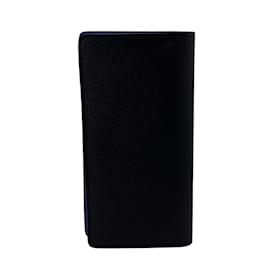 Louis Vuitton-Louis Vuitton Portefeuille Brazza Long Wallet-Black,Blue