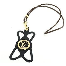 Louis Vuitton Telefonhalter Louise Braun Schwarz Golden