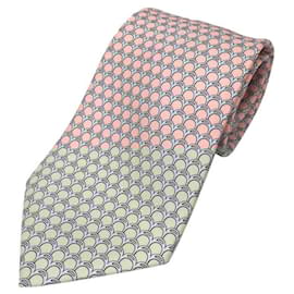 Hermès-Hermes Pink Silk Cravat-Pink