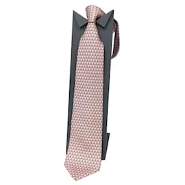 Hermès-Hermes Pink Silk Cravat-Pink