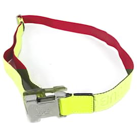 Christian Louboutin-Christian Louboutin Yellow Canvas Buckle Belt-Yellow