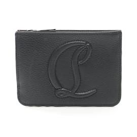 Christian Louboutin-Porte-monnaie à pièces Christian Louboutin BY MY SIDE-Noir,Rouge