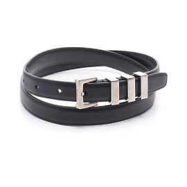 Saint Laurent Black Leather Belt Black