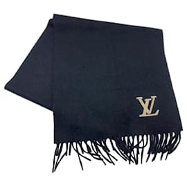 Louis Vuitton-Louis Vuitton Black Cashmere Stole-Black