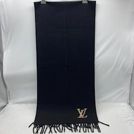 Louis Vuitton-Louis Vuitton Black Cashmere Stole-Black