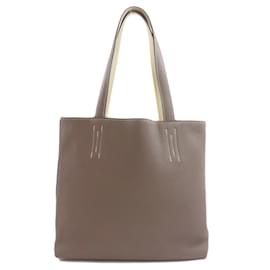 Hermès-Sac tote Hermes Double Sens 28-Marron