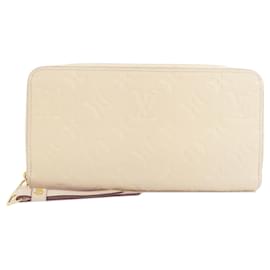Louis Vuitton-Louis Vuitton M82212 Zippy Wallet Long Empreinte-White,Cream