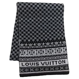 Louis Vuitton-Louis Vuitton Wool Stole Scarf-Black