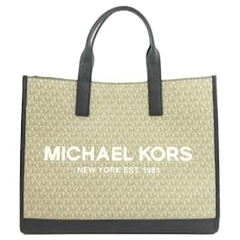 Michael Kors-Michael Kors MK Signature Tote Bag-Black,Beige