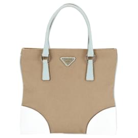 Prada-Prada Triangle Leather Handbag-Brown,Green