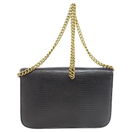 Balenciaga-Balenciaga Chain Shoulder Long Wallet-Black