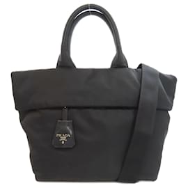Prada-Prada Reversible Tote Handbag-Black
