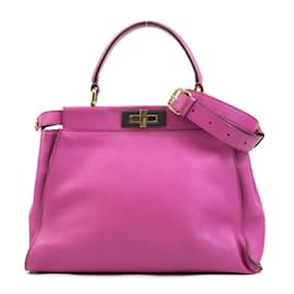Fendi-Fendi Peekaboo Leather Handbag-Other