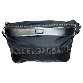 Borsa a tracolla in nylon e pelle nera Dolce & Gabbana Nero